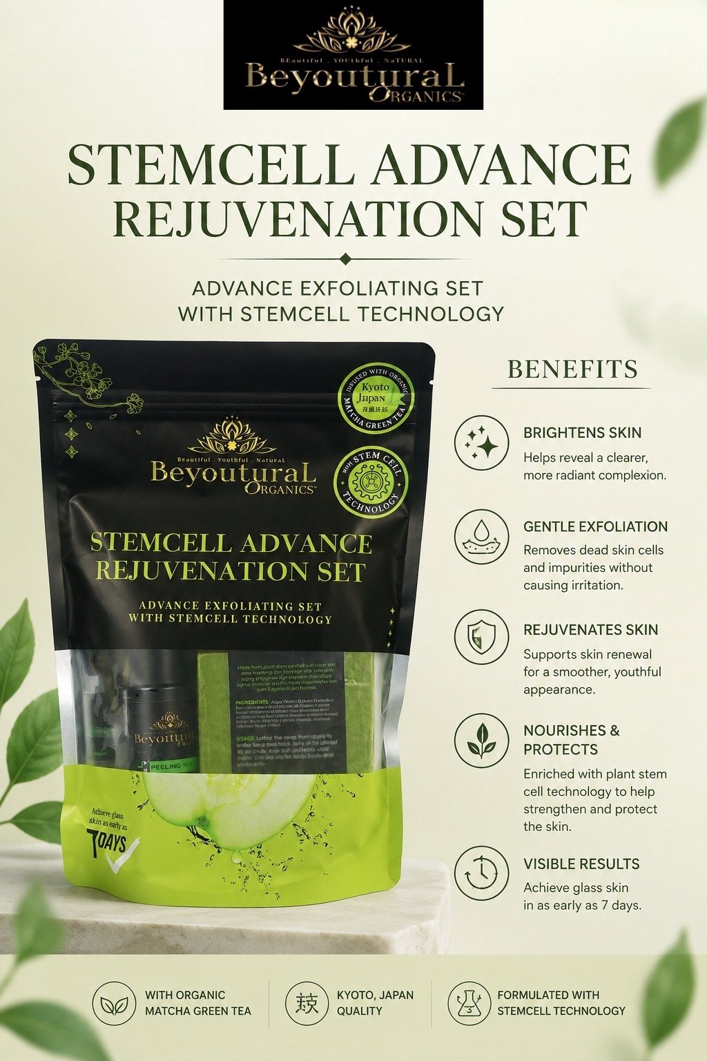 Regular set: STEMCELL ADVANCE REJUVENATION SET (Most advance rejuvenating set with stem cell technology)