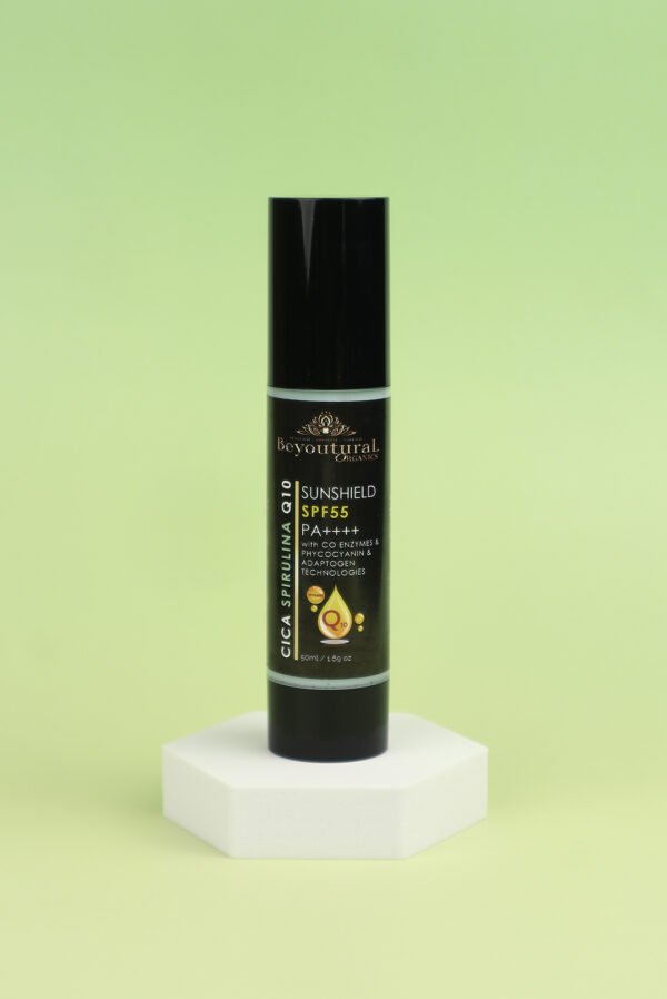 CICA SPIRULINA Q10 SUNSHIELD SPF55 PA++++(with ADAPTOGEN & PHYCOCYANIN TECHNOLOGIES) - Image 2